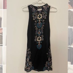 Urban outfitters ecote blue gray patterned shift dress